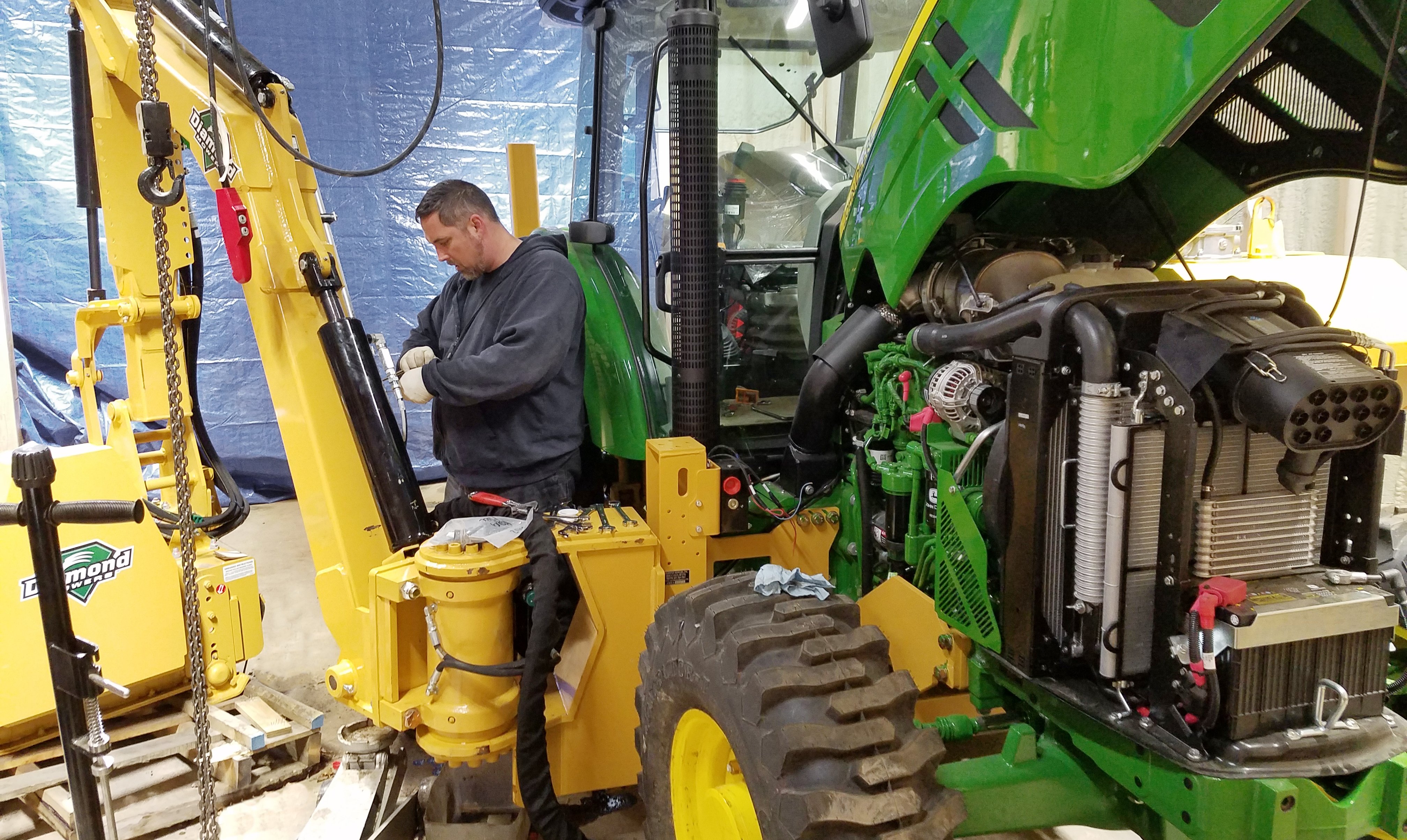 Tractor in Shop