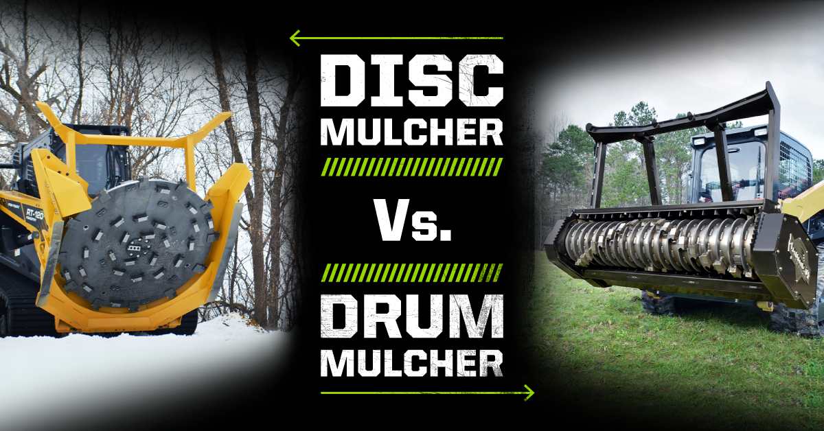 Cutting Down & Mulching Trees Disc Mulcher vs. Drum Mulcher