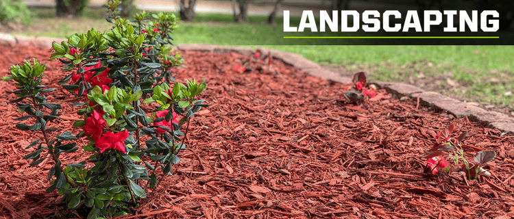 landscaping with mulch chips