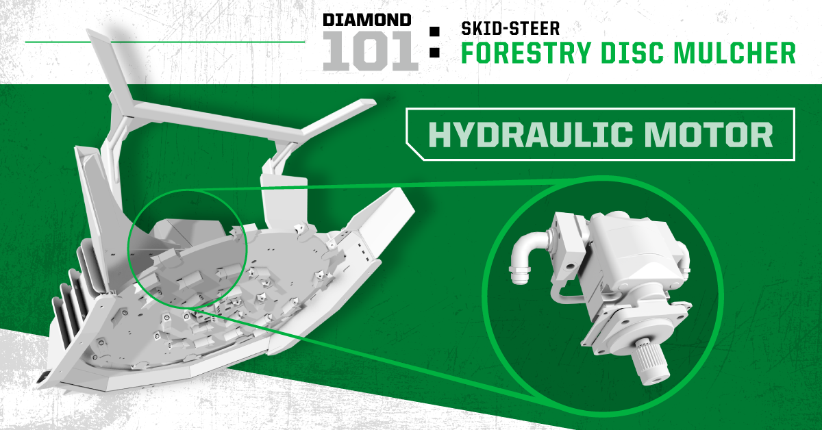Diamond 101: Skid-Steer Forestry Disc Mulcher - Hydraulic Motor